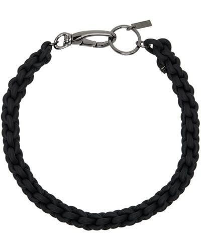 Junya Watanabe ラバー Braided Chain ネックレス - ブラック