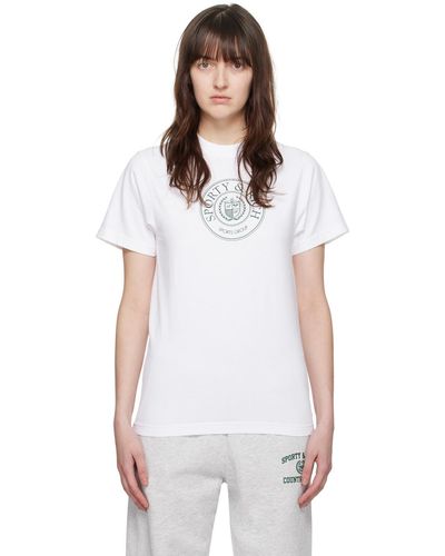 Sporty & Rich Connecticut Crest T-shirt - White