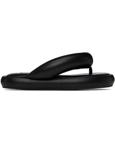 Fiorucci Vegan Leather 'Fluff Flops' Sandals - Black