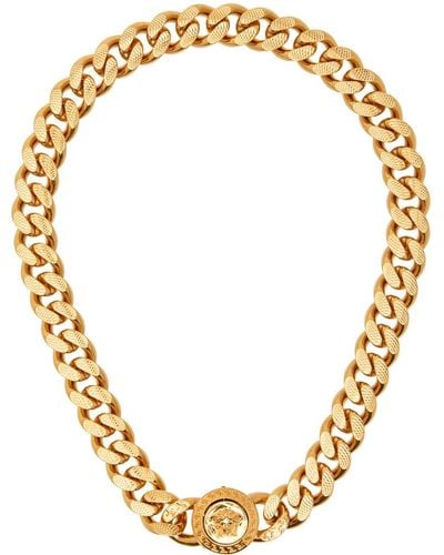 Versace Gold Medusa Chain Choker Necklace - Metallic