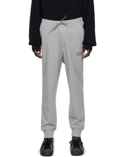 Y-3 Grey Loose-fit Sweatpants - Black