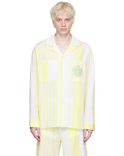 Maison Kitsuné Yellow & White Hotel Olympia Edition Shirt - Multicolour