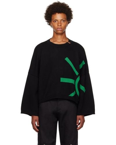 Spencer Badu Intarsia Sweater - Black