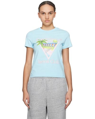 Casablancabrand Tennis Club Icon T-shirt - Blue
