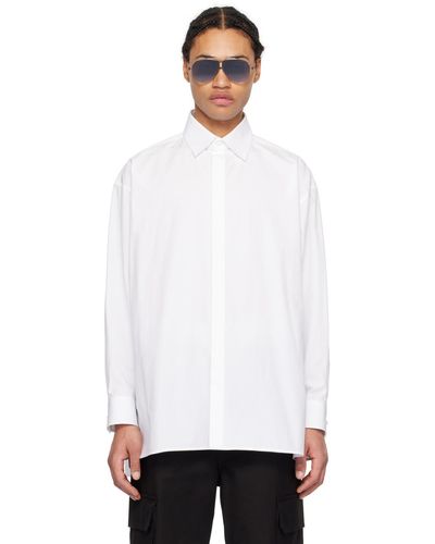 Valentino Spread Collar Shirt - White