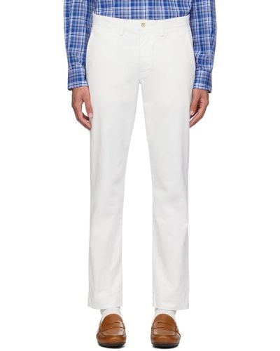 Polo Ralph Lauren Pantalon droit blanc