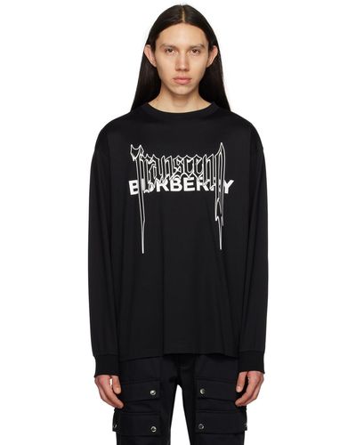 Burberry T-shirt à manches longues 'transcend' noir