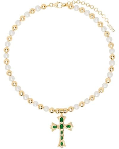 Veert 'the Cross Freshwater Pearl' Necklace - Natural