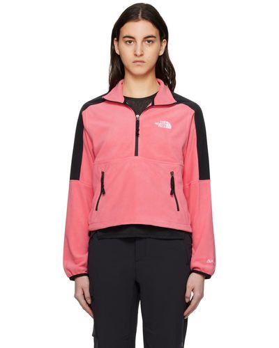 The North Face Pull noir et rose à demi-glissière