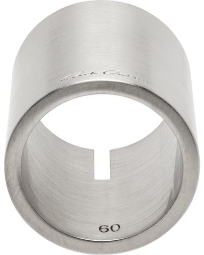 Rick Owens Slitted Thumb Ring - White