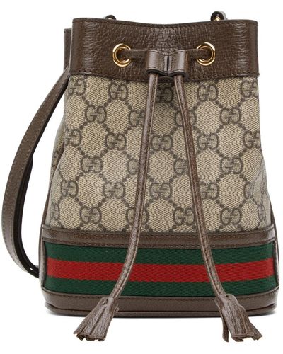 Gucci ブラウン gg スプリーム オフィディア バケット バッグ