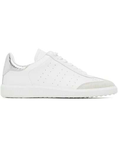 Isabel Marant White & Silver Bryce Trainers - Black