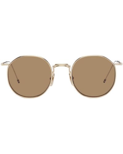 Thom Browne Gold Tb125 Sunglasses - Black