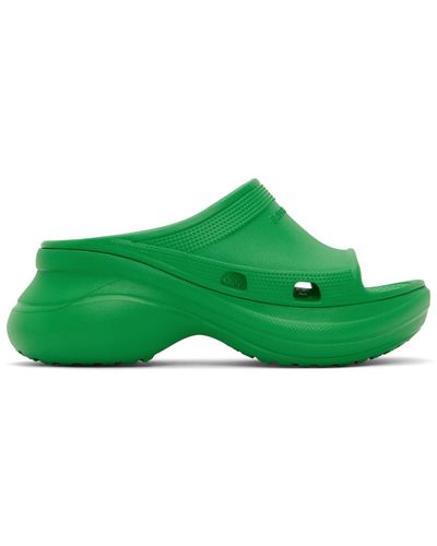 Balenciaga Crocsエディション ーン プールスライド - グリーン