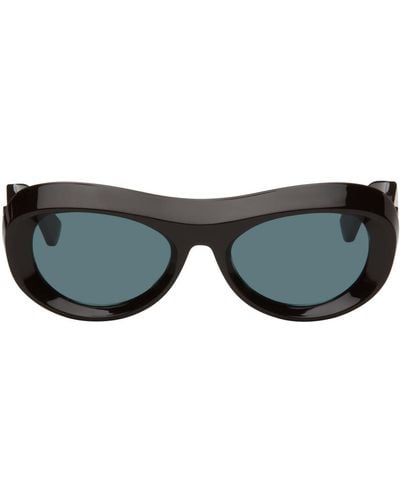 Bottega Veneta Lunettes de soleil ovales brunes - Noir