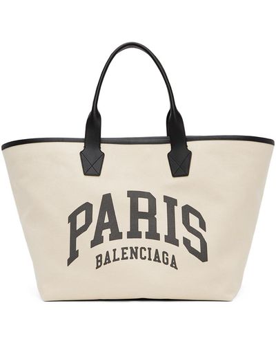 Balenciaga オフホワイト ラージ Paris トートバッグ - ナチュラル