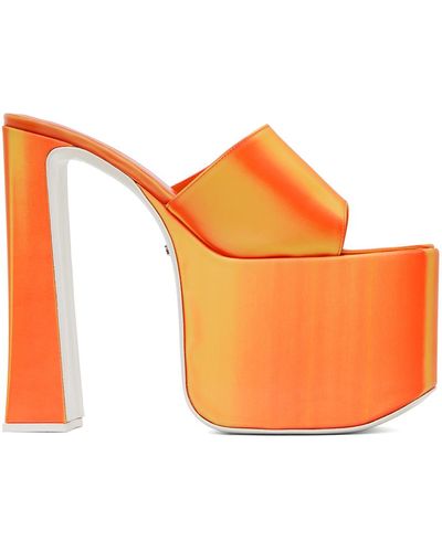 Gcds Orange Holographics Heeled Sandals