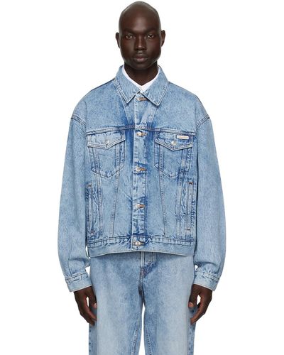 Calvin Klein Blouson future archive bleu en denim