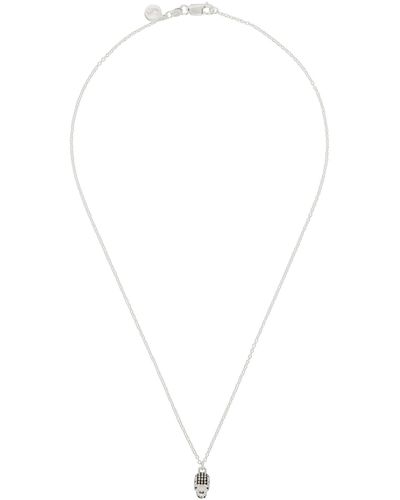 Stolen Girlfriends Club Ssense Exclusive Dusted Skull Necklace - White