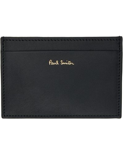 Paul Smith Black Signature Stripe Card Holder