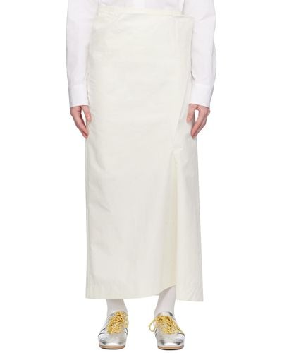 Commission Panelled Midi Skirt - White