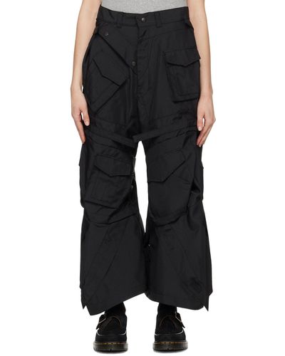 Junya Watanabe Asymmetric Trousers - Black