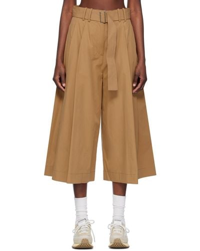 Studio Nicholson Tan Belted Trousers - Natural