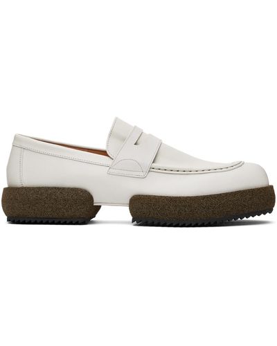 Dries Van Noten Off-white Platform Loafers - Black