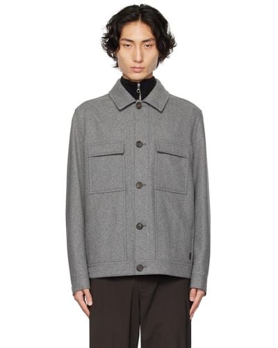 Dunhill Blouson harrington gris