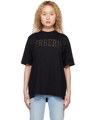 Burberry オーバーサイズ Tシャツ - ブラック
