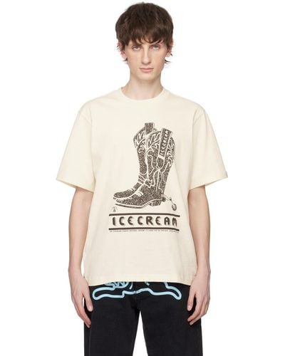 ICECREAM Ice Off- Boots T-shirt - Natural