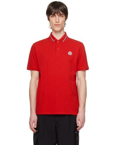 Moncler Patch Polo - Red