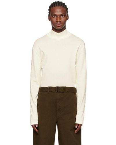 Lemaire Off- Rib Turtleneck - Natural