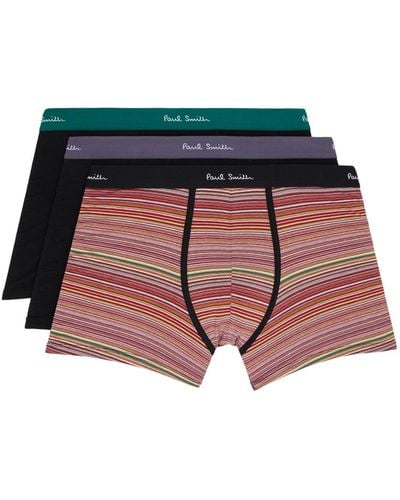 Paul Smith Three-pack Multicolour Long Boxer Briefs