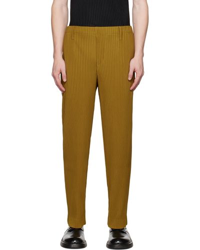 Homme Plissé Issey Miyake Khaki Tailored Pleats 2 Trousers - Multicolour