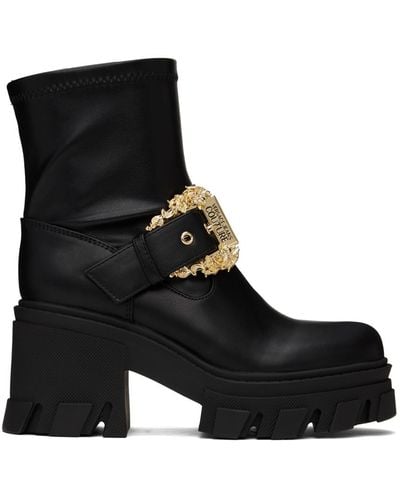 Versace Black Pin-buckle Boots