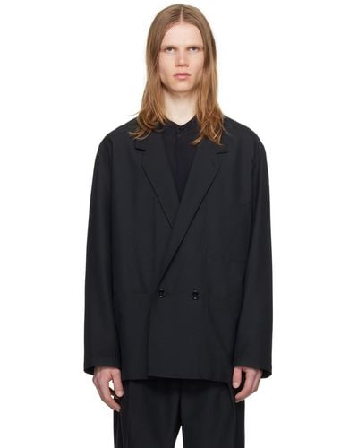Lemaire Double Breasted Blazer - Black