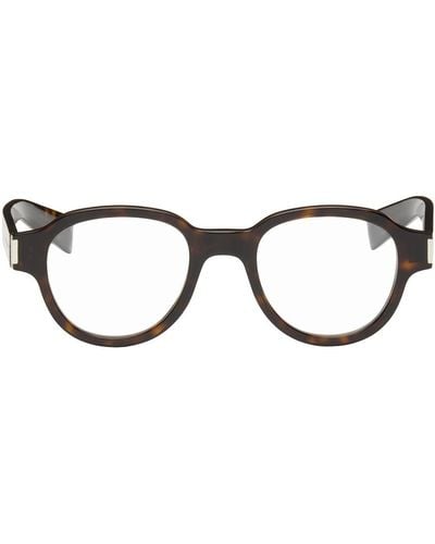 Saint Laurent Tortoiseshell Sl 546 Glasses - Black