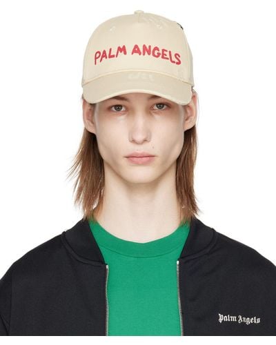 Palm Angels Off-white Logo Cap - Green
