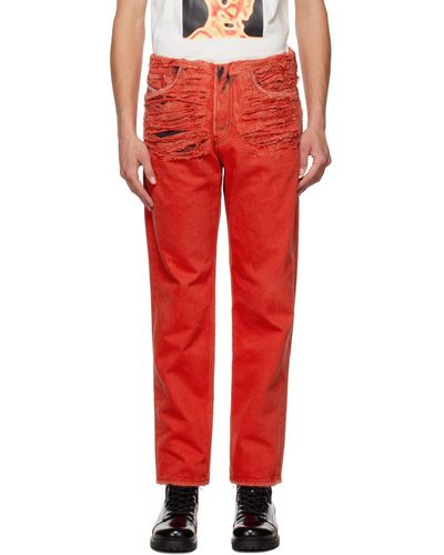 DIESEL Red 2010 Straight Jeans