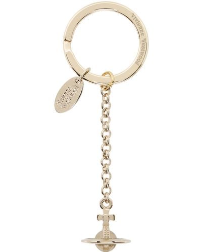 Vivienne Westwood Gold Hanging Orb Keychain - Multicolour