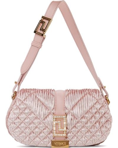 Versace Greca Goddess Velvet Mini Bag - Pink