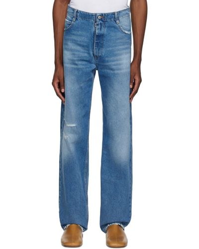 MM6 by Maison Martin Margiela Blue Distressed Jeans