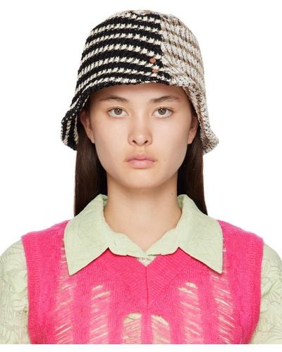 ANDERSSON BELL Contrast Knit Bucket Hat - Multicolor