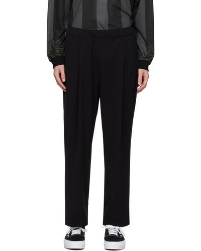 Dime Pleated Trousers - Black
