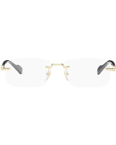 Gucci Rimless Rectangle Glasses - Black