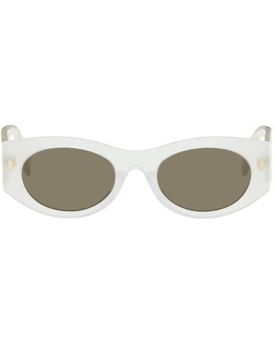 Fendi White Roma Sunglasses - Black