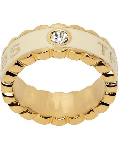 Marc Jacobs Off- 'the Scallop Medallion' Ring - Metallic