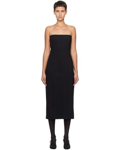 The Row Melonia Midi Dress - Black