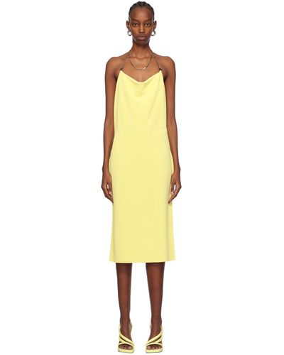Bottega Veneta Yellow Chain Midi Dress - Multicolour
